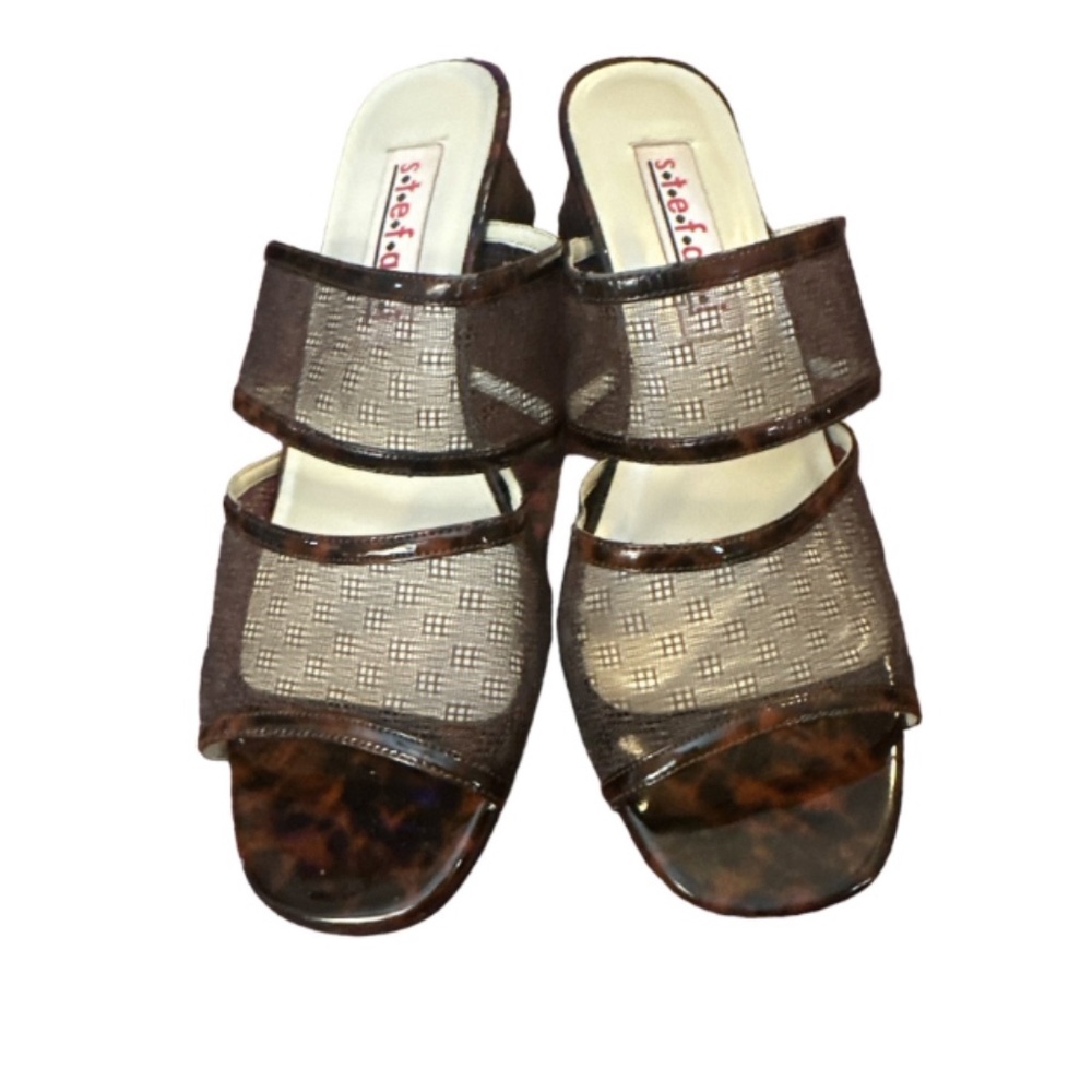 S.T.E.F.A.N.I Brown Mesh Straps Sandals sz 8